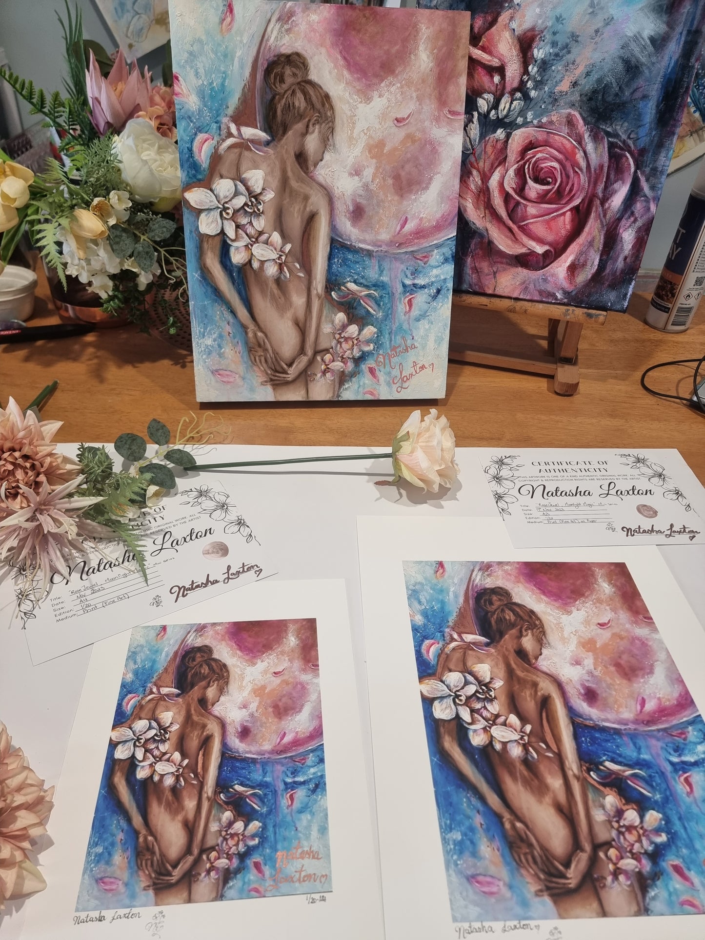Limited Edition "Rose Jewel, Moonlight Magic" Mini Series Fine Art Prints
